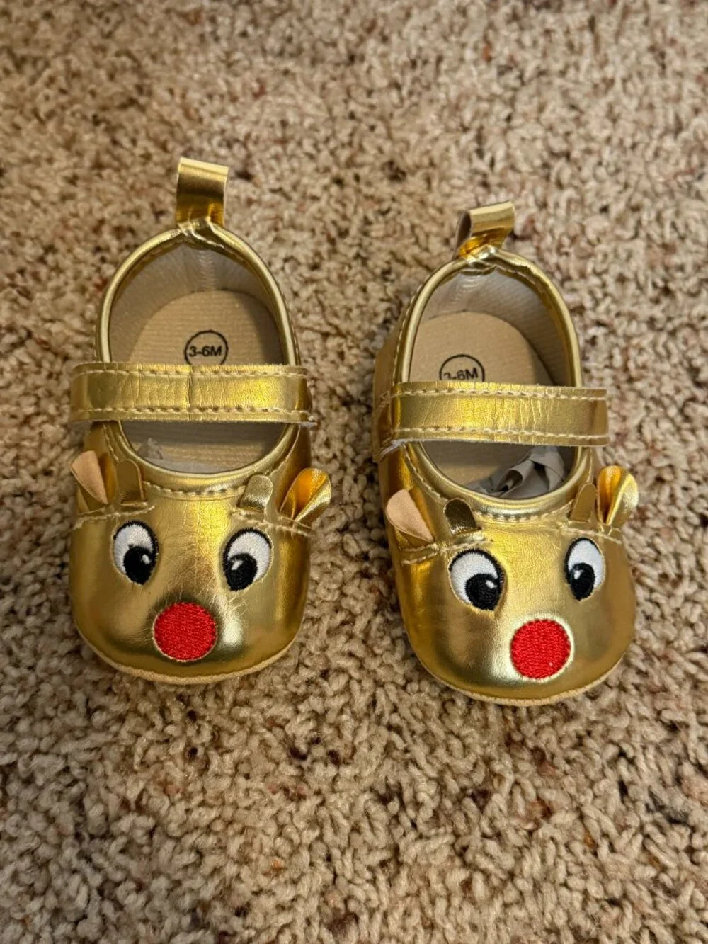 Holiday Baby Shoes Lot Bundle Santa Booties and Rudolph Reindeer Dress Shoes 0-6
